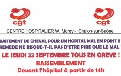 Le jeudi 22 septembre 2022, tous en grève pour les personnels de santé