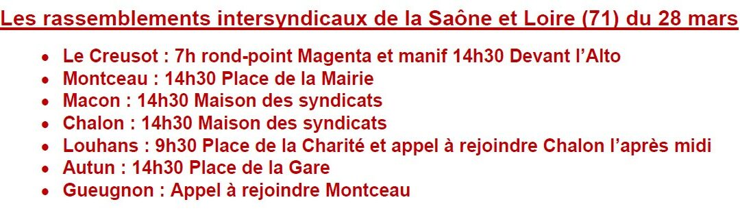 28 mars 2023 : tract intersyndical départemental