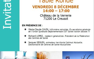 QUEL ACCÈS AUX SOINS EN SAÔNE ET LOIRE ? Table Ronde VENDREDI 8 DÉCEMBRE 2023