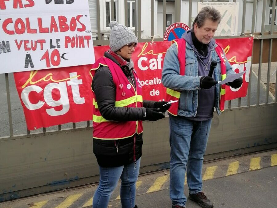 19 décembre 2023 : les agents de la CPAM 71 et des organismes sociaux mobilisés à Mâcon