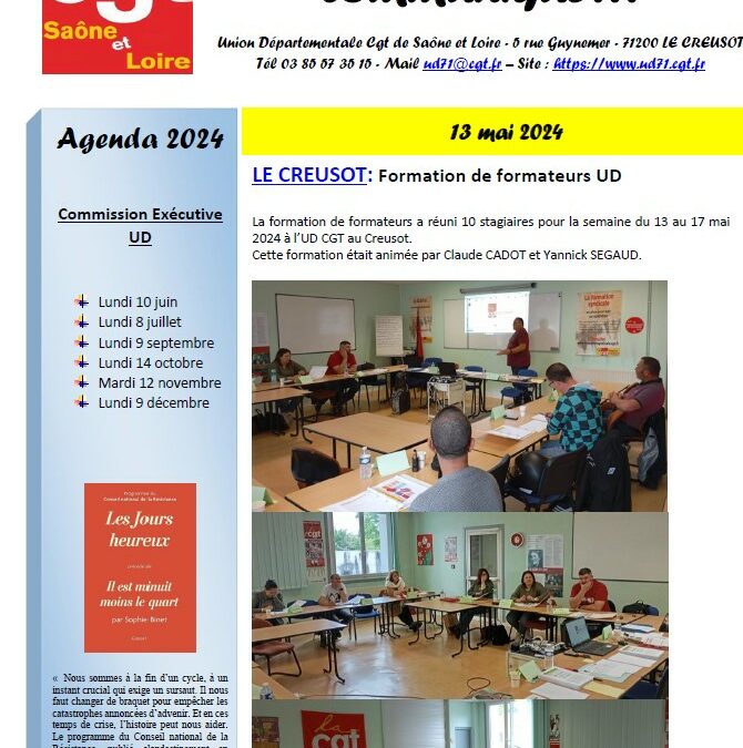 UD CGT 71 : LA REVUE PRESSE DEPARTEMENTALE