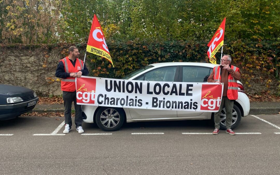 Paray le Monial, 7/11/2024, rassemblement de soutien à deux camarades du SSIAP