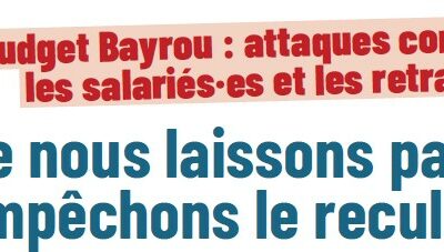 Ne nous laissons pas faire, empêchons le recul social !
