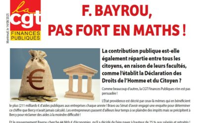 La contribution publique est-elle également répartie entre tous les citoyens, en raison de leurs facultés, comme l’établit la Déclaration des Droits de l’Homme et du Citoyen ? F. BAYROU, PAS FORT EN MATHS !