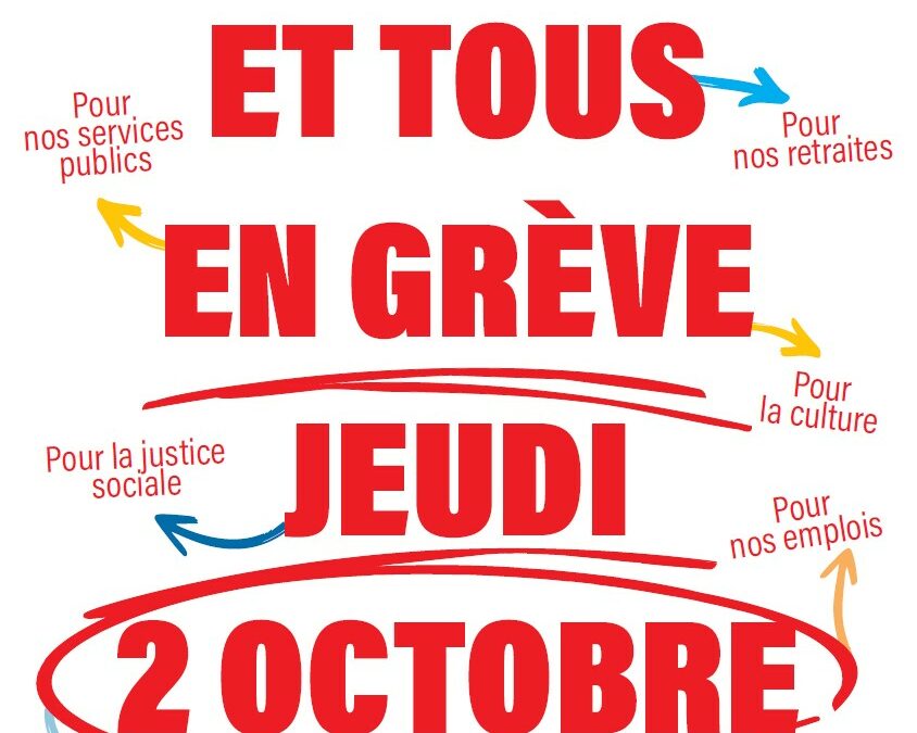 Le 2 octobre,  on accélère ! Les manifs en Saône et Loire (mise à jour 01/10/2025)