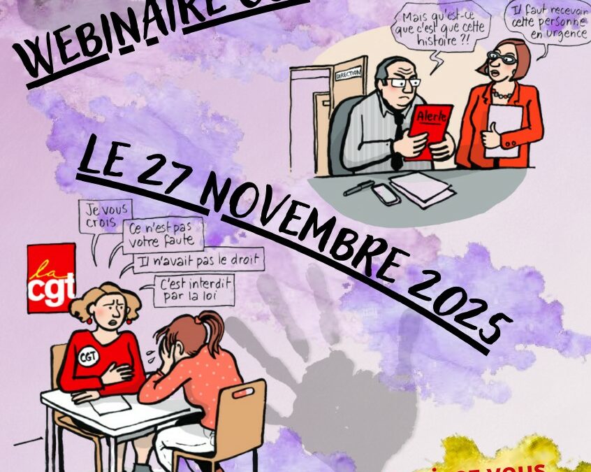 Webinaire CGT du 27 novembre 2025 contre les Violences Sexistes et Sexuelles