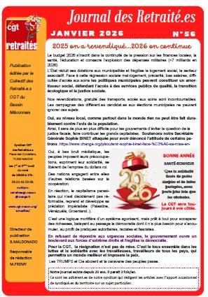 Le journal des retraités CGT janvier 2026 n°56